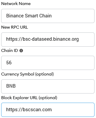 پس از انتخاب گزینه Custom RPC، کیف پول MetaMask یک پنجره جدید برای شما باز خواهد کرد. در این مرحله لازم است فیلدهای خالی موجود را مطابق با اطلاعات ارائهشده در ادامه تکمیل کنید.