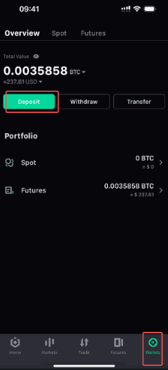 واریز ارز دیجیتال به Ourbit