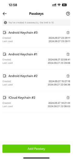 Passkey صرافی اوربیت