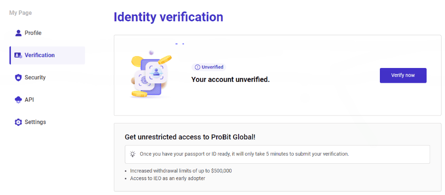 آموزش نحوه احراز هویت در صرافی probit