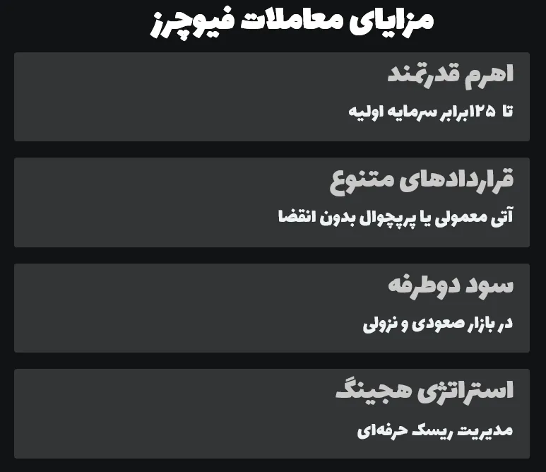 مزایای معاملات فیوچرز