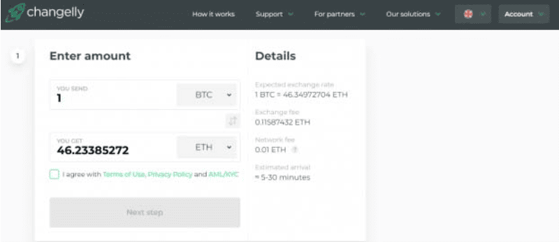 نحوه ی کار با صرافی changelly