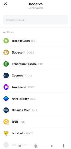 ارسال ارز در صرافی کوین بیس