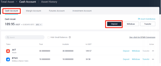 واریز در صرافی AscendeX