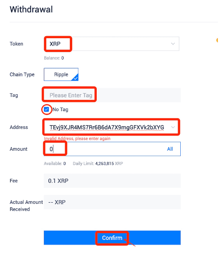 برداشت از صرافی ascendex