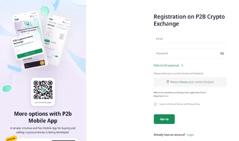 نحوه ثبت نام در صرافی p2b