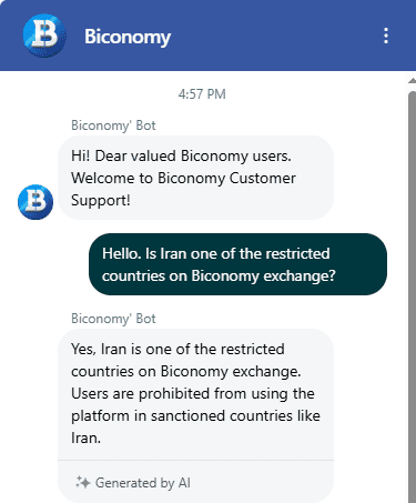 صرافی بیکونومی برای ایرانیان