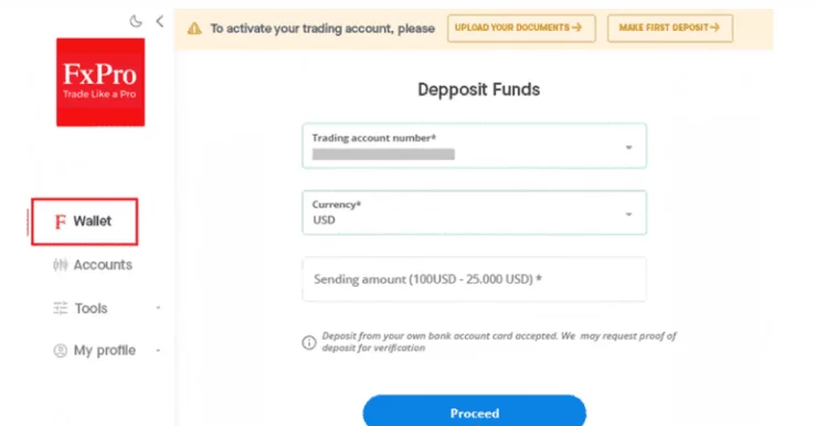 روش های برداشت در بروکر fxpro