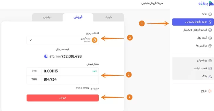 فروش ارز در صرافی pooleno