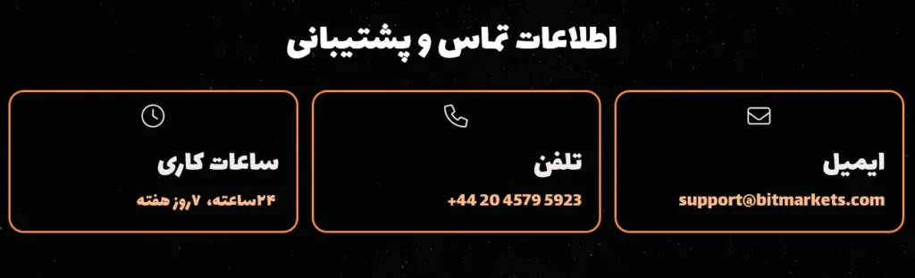 اطلاعات تماس و پشتیبانی