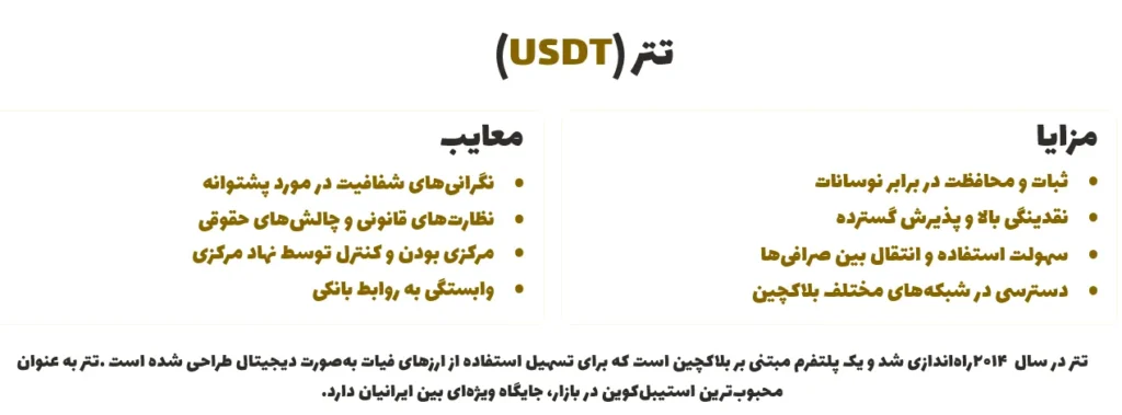 مزایا و معایب تتر