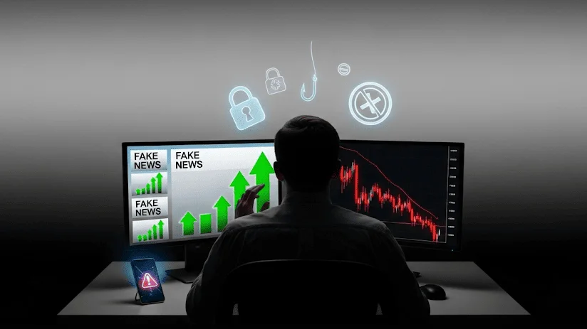 تصویری از یک فرد که دو مانیتور در روبه روی آن ها است.