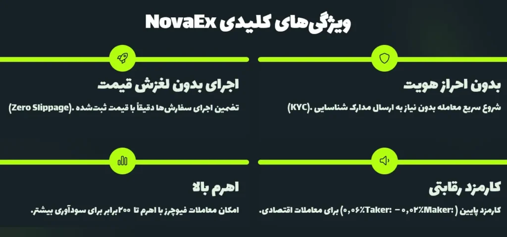 ویژگی‌های کلیدی NovaEx