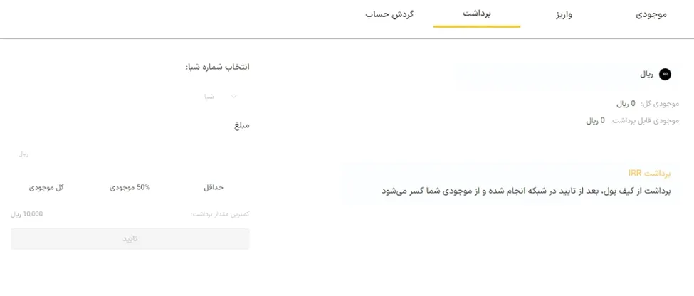 برداشت ریالی در مزدکس