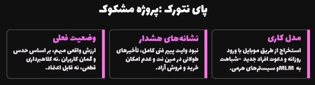 پای نتورک: پروژه مشکوک