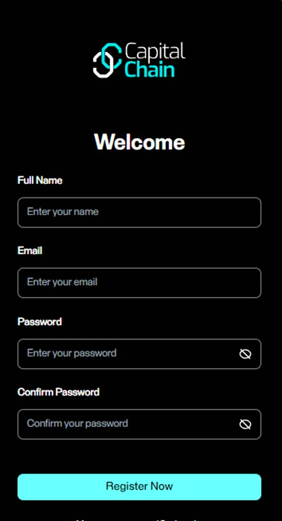 فرم ثبت نام در کپیتال چین