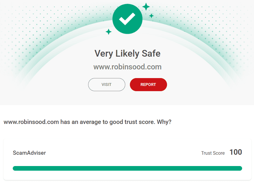 بررسی سایت پراپ فرم رابین سود با ScamAdviser