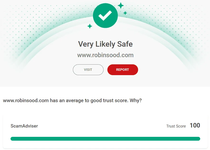 بررسی سایت پراپ فرم رابین سود با ScamAdviser