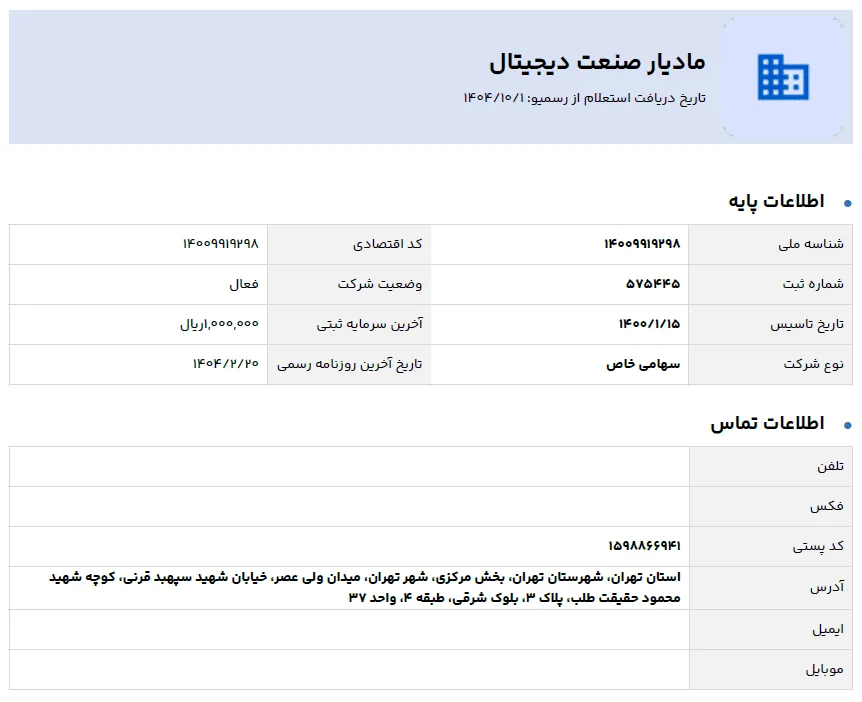 آگهی ثبتی شرکت پراپ رابین سود