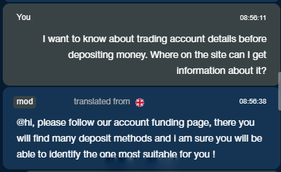 پشتیبانی بروکر Binary Cent