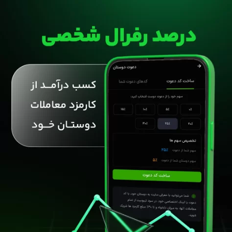 کسب درامد از کارمزد معاملات دوستان خود