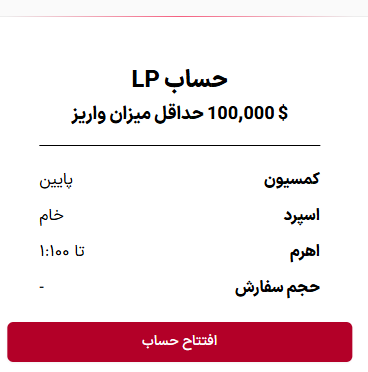حساب LP در بروکر اس تی بی