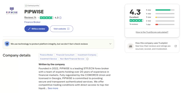 بررسی بروکر در Trustpilot