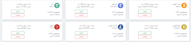 آموزش واریز و برداشت صرافی تاج چنج