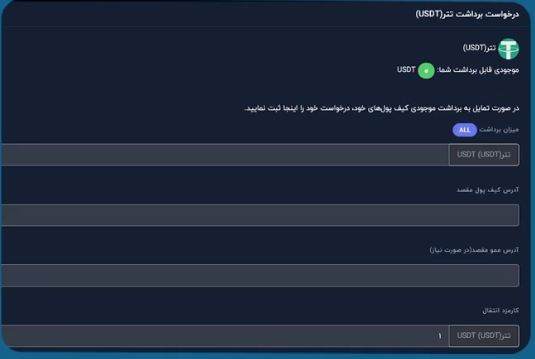 واریز و برداشت رمزارز در صرافی ربیتال