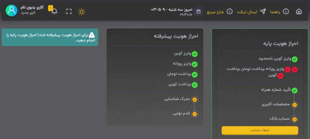احراز هویت در صرافی برتر پرداخت
