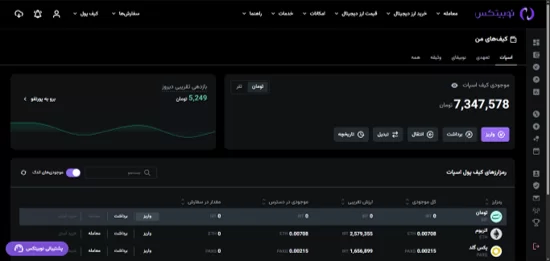 ساخت کیف پول تتر در نوبیتکس