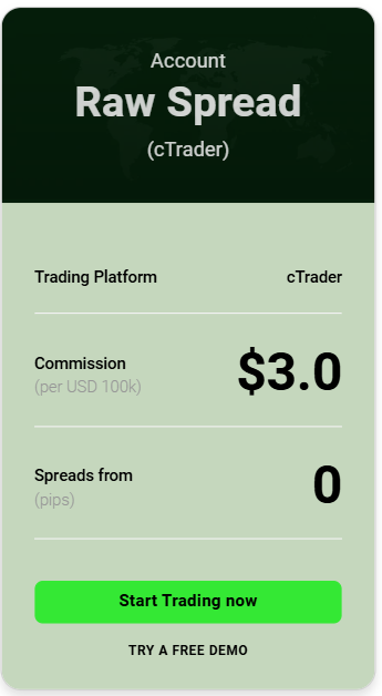 حساب (Raw Spread (cTrader