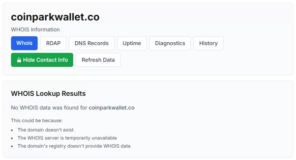 هویت مخفی (WHOIS)