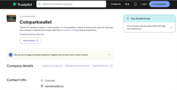 هشدار خطر تراست پایلت (Trustpilot)