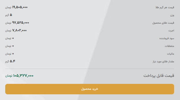 تحویل فیزیکی طلا در پلتفرم طلای گلدبان