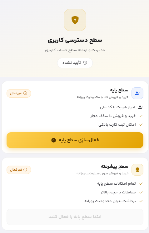 آموزش ثبت نام و احراز هویت در پلتفرم طلا همراه گلد