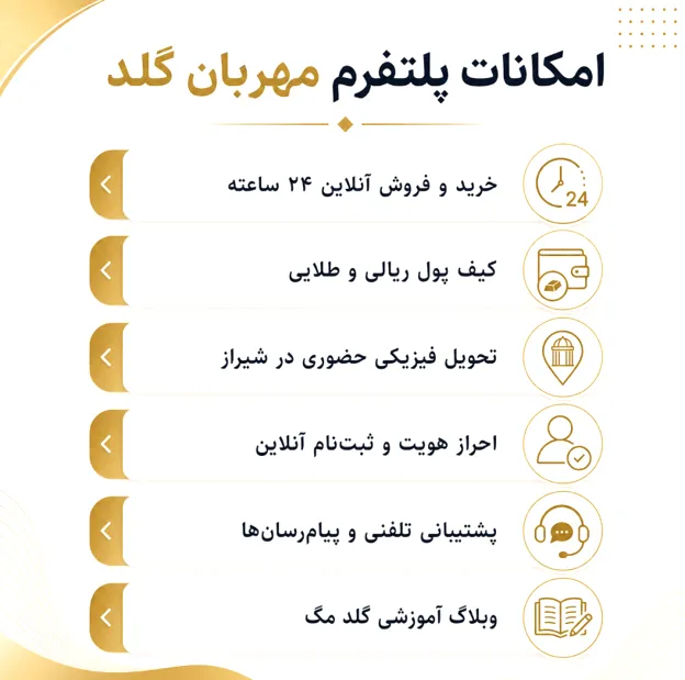 امکانات سایت مهربان گلد