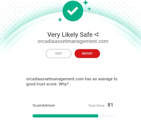 اسکم بودن شرکت ارکادیا است منیجمنت از نظر gridinsoft و scamminder