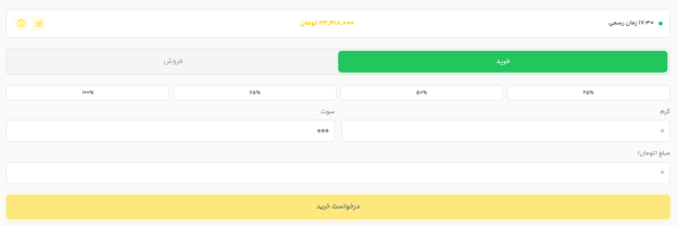خرید و فروش طلا پلتفرم طلا شمس