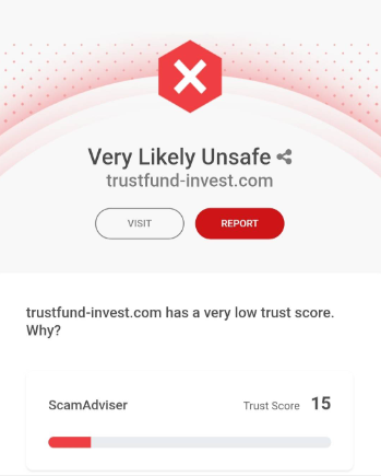 بررسی وضعیت دامنه شرکت Trustfund-invest