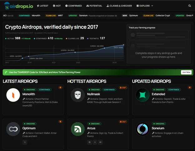Airdrops.io