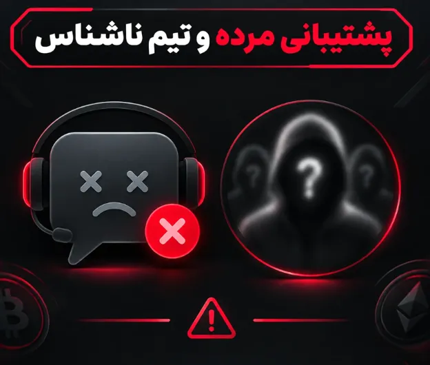 پشتیبانی کاملا خاموش و غیب بودن اعضای تیم