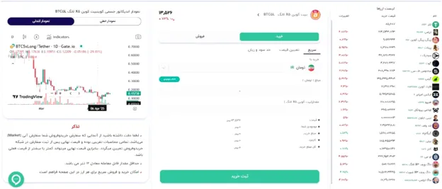 معامله توکن های اهرم دار در صرافی سیناتتر